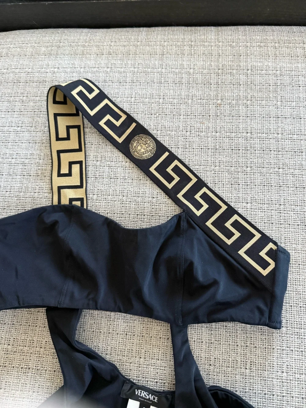 NWOT Versace Econyl Black One-Piece Swimsuit - 2